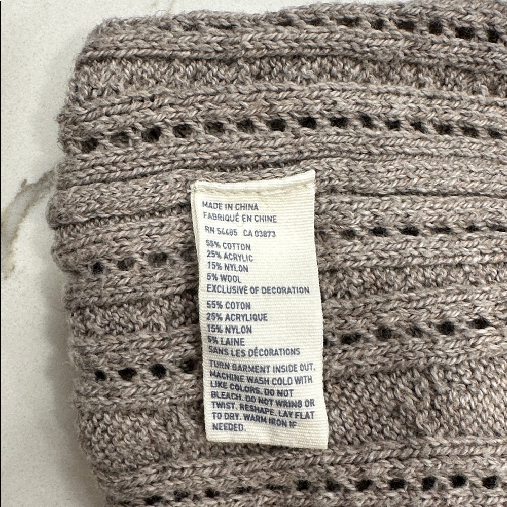 American Eagle Outfitters Women's Cable Knit Sweater - Taupe - Picture 4 of 5